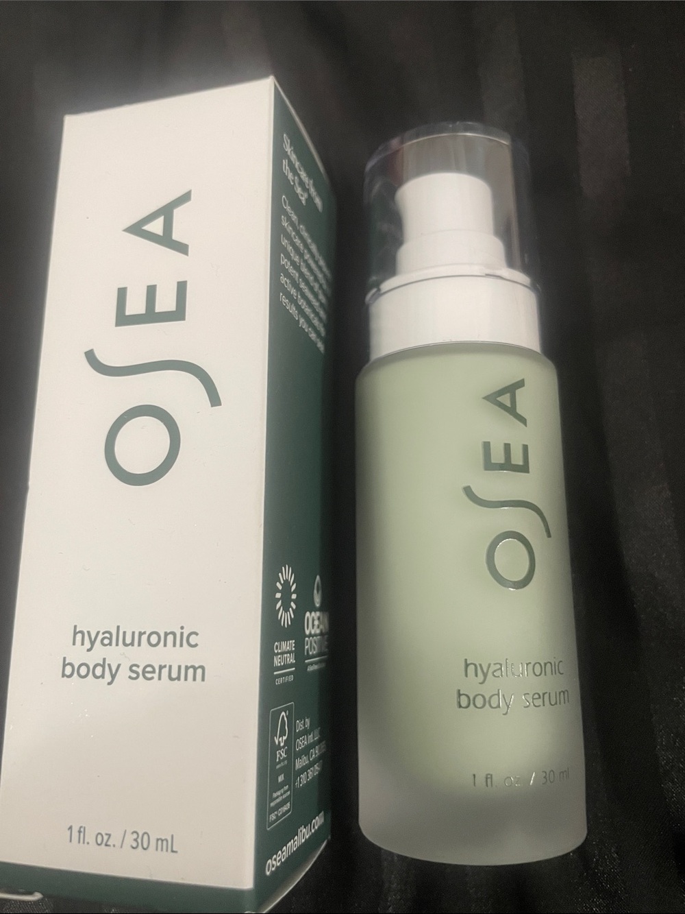 OSEA Hyaluronic Body Serum — Mint Green & White